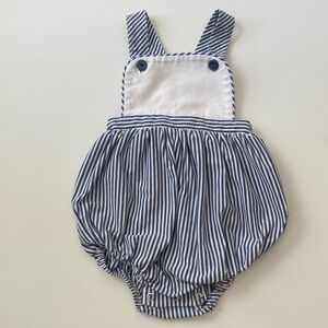 Serendipity By Shrimp and Grits Kids Unisex Blue & White Stripes Size 2T